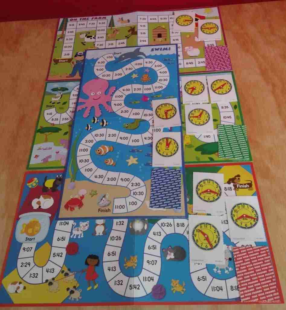 What Time Is It? all boards and cards - 4 games in 1!